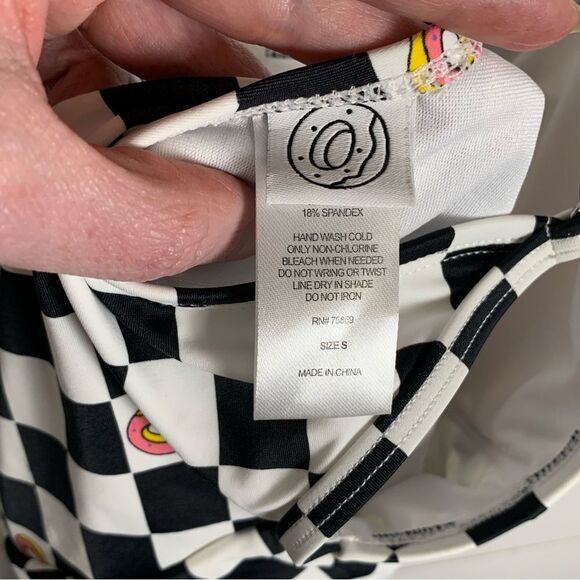 OF Odd Future Checkered Donut One Piece bathing suit size small never worn - Picture 3 of 9